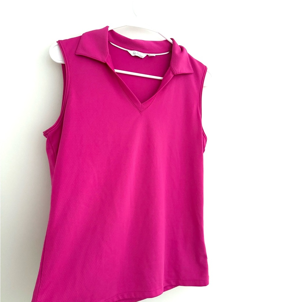 Lady Hagen Fuchsia Sleeveless Athletic Tank Top - Picture 2 of 4